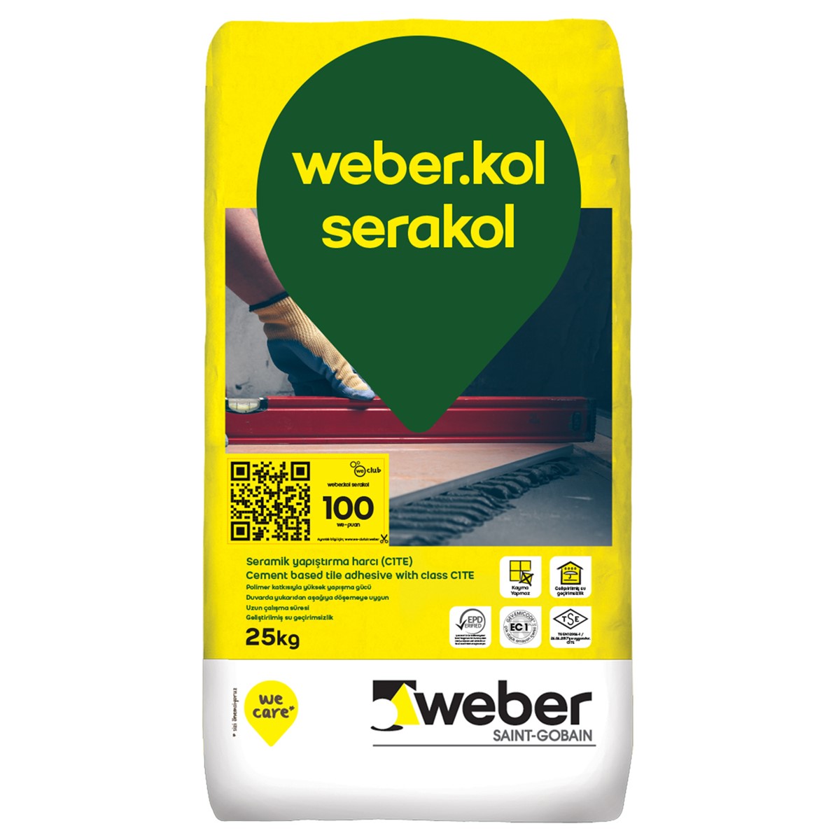 WEBER SERAKOL BEYAZ SERAMİK YAPŞ.HARCI 25KG TORBA-63009012