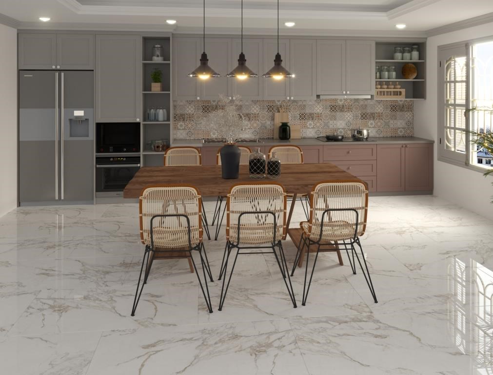 QUA CREME BLANC FULL LAP.  60X120